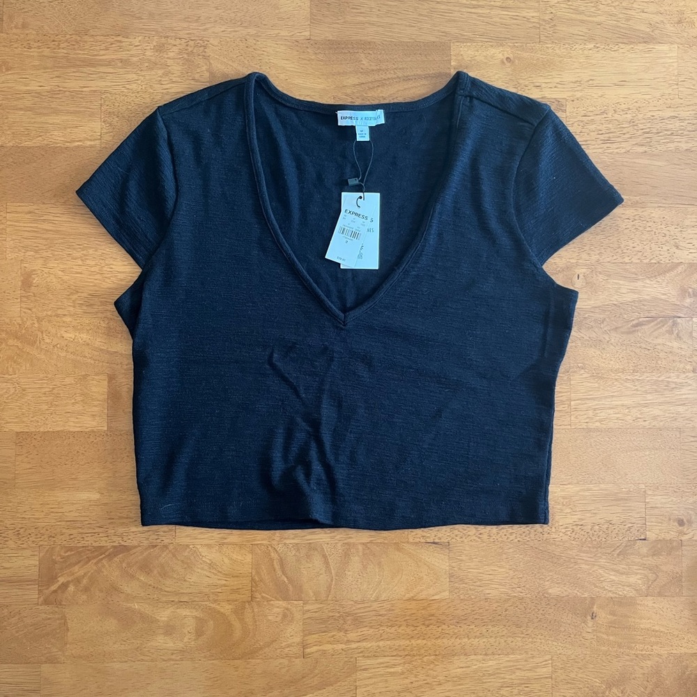 Express x Rocky Barnes Crop Tee - NWT